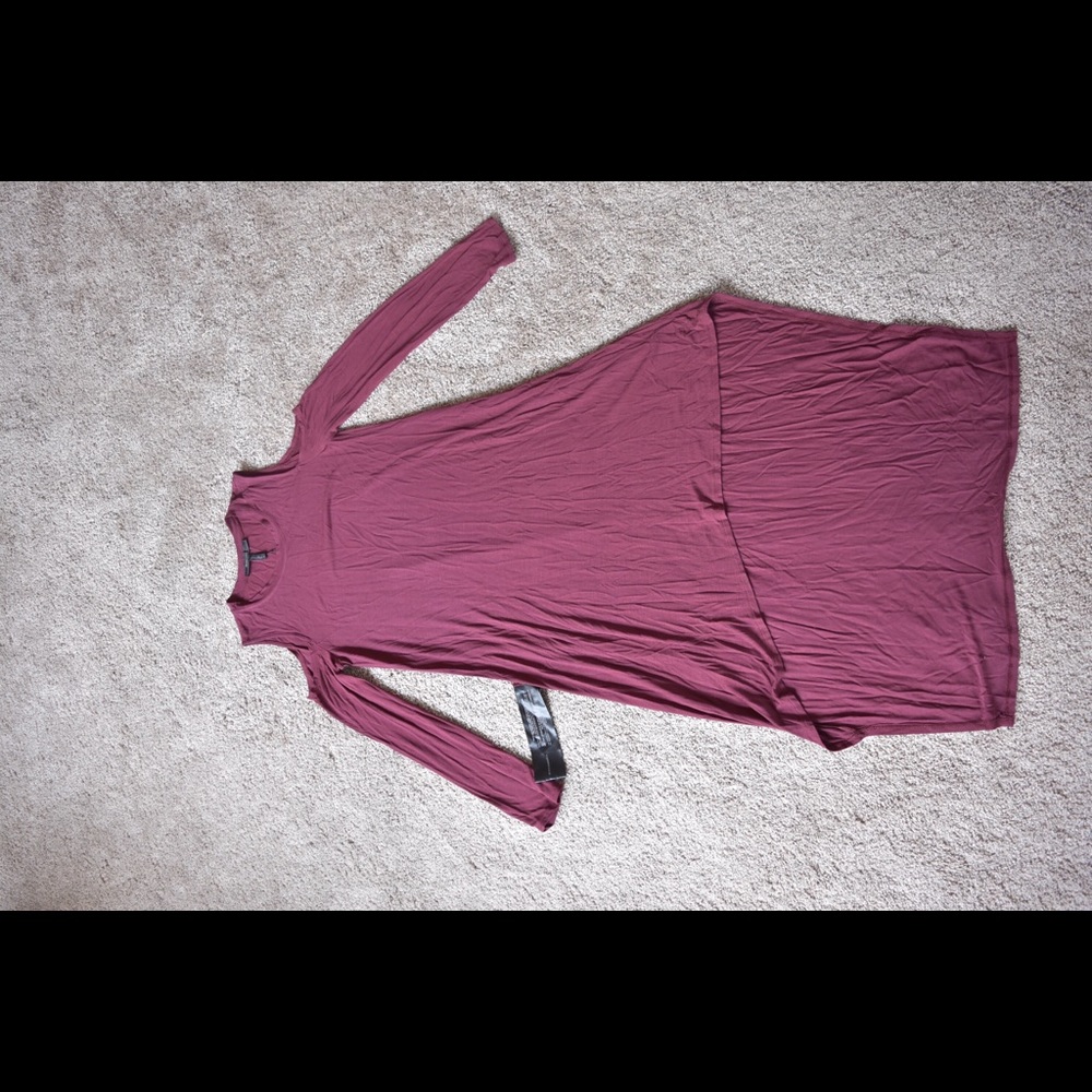 Long sleeve asymmetrical dress